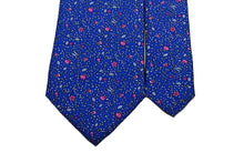 画像をギャラリービューアに読み込む, MEROLA SERIES ネクタイ ◆ ブルー×草花模様(スカイブルー・オレンジ)《50オンス》