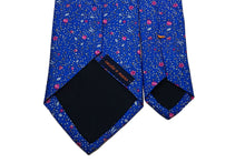 画像をギャラリービューアに読み込む, MEROLA SERIES ネクタイ ◆ ブルー×草花模様(スカイブルー・オレンジ)《50オンス》