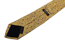 画像をギャラリービューアに読み込む, MEROLA SERIES ネクタイ ◆イエロー×草花模様(グリーン・ブルー)《50オンス》