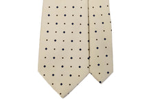 画像をギャラリービューアに読み込む, MEROLA SERIESネクタイ◆オフホワイト×クローバー(ネイビー・ボルドー)《50オンス》