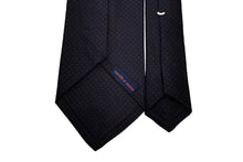 画像をギャラリービューアに読み込む, 【ラスト1点!】MILANO SERIES ネクタイ ◆ ネイビー×ピンドット(ブラウン)《セッテピエゲ》