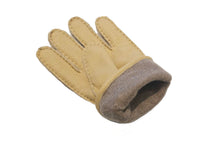 画像をギャラリービューアに読み込む, メンズ手袋◆ディアスキン◆ベージュ/HAVANA《ベルトタイプ ・ カシミヤ》