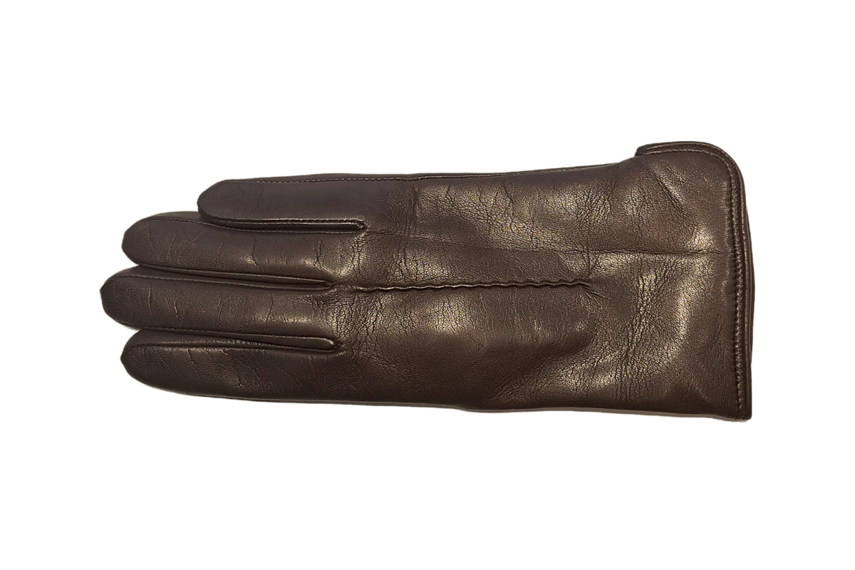 レディース手袋◇ナパレザー◇ダークブラウン/MINK《カシミヤ》 – Merola