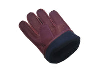 画像をギャラリービューアに読み込む, メンズ手袋◆ディアスキン◆ボルドー/BORDEAUX《ベルトタイプ・カシミヤ》