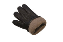 画像をギャラリービューアに読み込む, メンズ手袋◆ディアスキン◆ダークブラウン/MORO 《ベルトタイプ ・ カシミヤ》