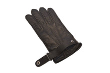 画像をギャラリービューアに読み込む, メンズ手袋◆ディアスキン◆ダークブラウン/MORO 《ベルトタイプ ・ カシミヤ》