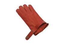 画像をギャラリービューアに読み込む, 【ラスト1点!】メンズ手袋◆ディアスキン◆オレンジ/ARANCIO《ベルトタイプ・カシミヤ》