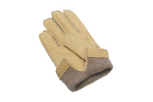 画像をギャラリービューアに読み込む, メンズ手袋◆ディアスキン◆ベージュ/HAVANA《カシミヤ》