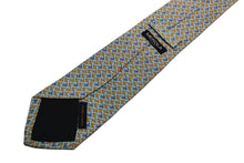 画像をギャラリービューアに読み込む, MEROLA SERIES ネクタイ ◆ライトグリーン×ツバメ模様(ブルー・イエロー)《50オンス》