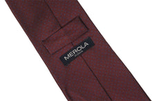 画像をギャラリービューアに読み込む, MEROLA SERIES ネクタイ ◆ ボルドー×ピンドット(グレイッシュブルー)《50オンス》