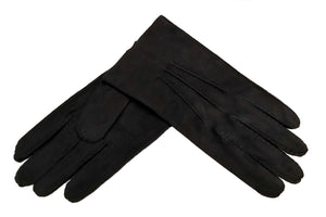 メンズ手袋◆スウェード◆ブラック/NERO《アウトステッチ・シルク》