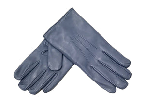 メンズ手袋◆ナパレザー◆ミドルブルー/MIDDLE BLUE《シルク》