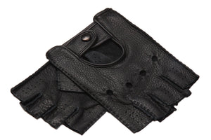 メンズ手袋◆ディアスキンドライビンググローブ◆ブラック/NERO《指なしタイプ》