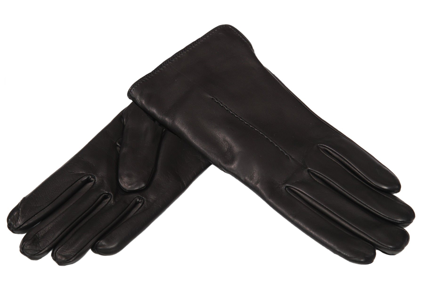 レディース手袋◇ナパレザー◇ブラック/NERO《カシミヤ》 – Merola