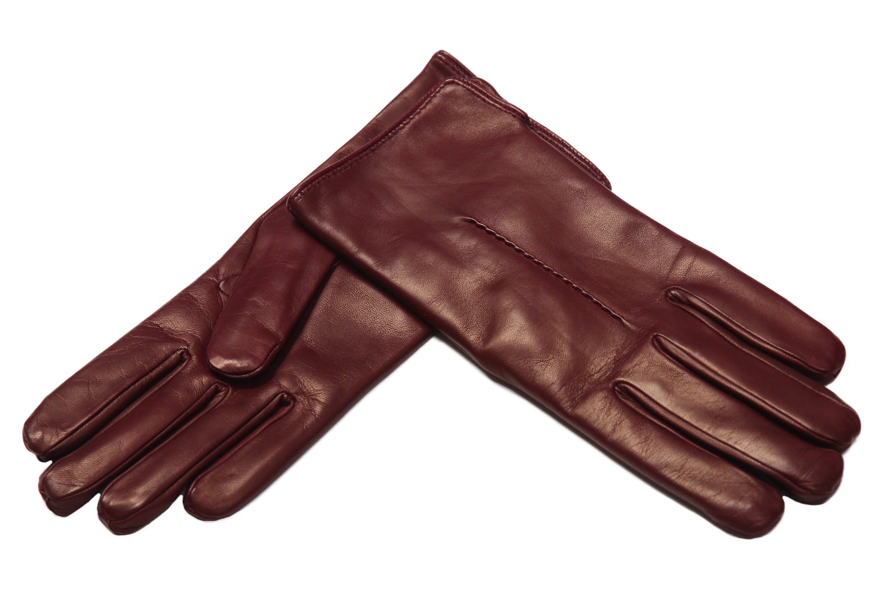 レディース手袋◇ナパレザー◇ ボルドー/BORDEAUX《カシミヤ》 – Merola