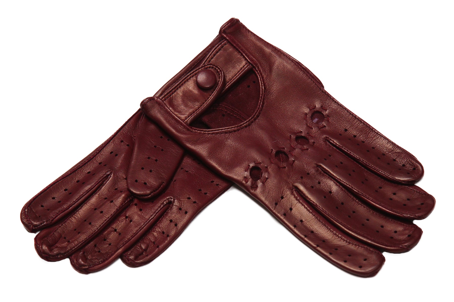 レディース手袋◇ナパレザードライビンググローブ◇ボルドー/BORDEAUX