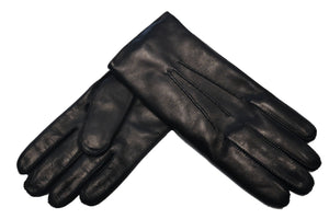 メンズ手袋◆ナパレザーSPECIAL SEWING◆ブラック/NERO《スナップタイプ ・ カシミヤ》