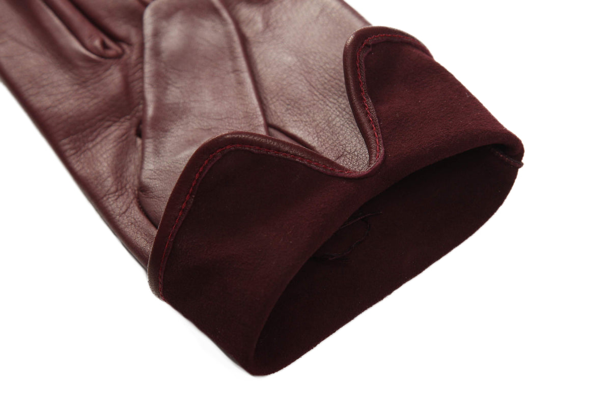 メンズ手袋◇ナパレザー◇ボルドー/BORDEAUX《ノーライニング》 – Merola