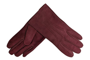 メンズ手袋◆スウェード◆ボルドー/BORDEAUX《カシミヤ》
