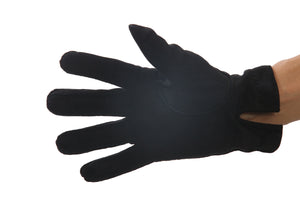メンズ手袋◆スウェード◆ブラック/NERO《アウトステッチ・シルク》