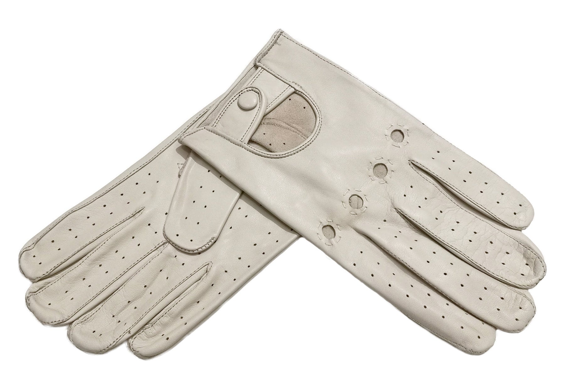Merola ナパレザー グローブ メンズ手袋◇ナパレザードライビンググローブ◇オフホワイト