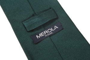 MEROLA SERIES ネクタイ ◆ ダークグリーン×ソリッド《50オンス》