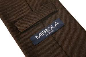 MEROLA SERIES ネクタイ ◆ ブラウン×ソリッド《50オンス》