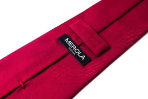 MEROLA SERIES ネクタイ ◆ レッド×ソリッド《50オンス》
