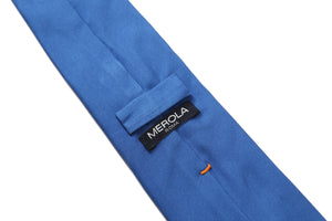 MILANO SERIES ネクタイ ◆ サックスブルー×ソリッド《セッテピエゲ》
