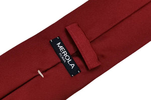 MILANO SERIES ネクタイ ◆ レッド×ソリッド《セッテピエゲ》